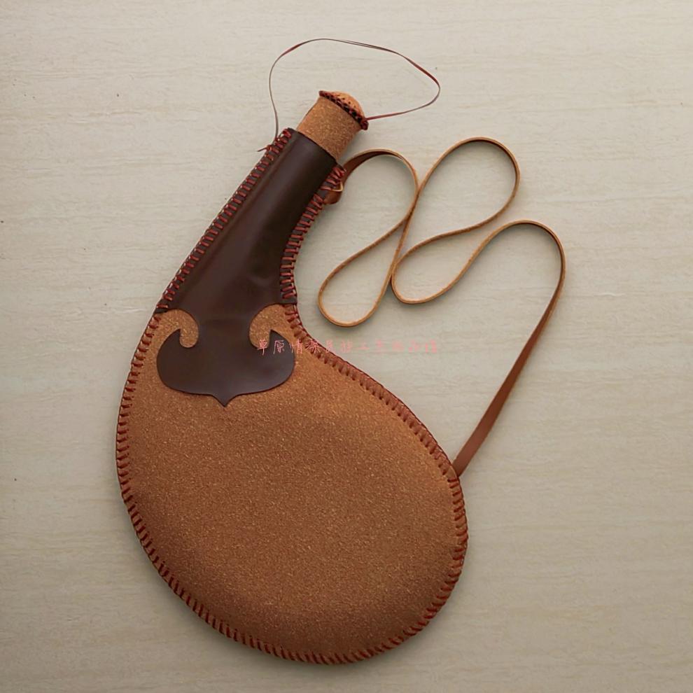 蒙古皮囊酒壶蒙古皮囊内蒙古特色民族工艺品纯缝制酒囊酒壶道具亲测好
