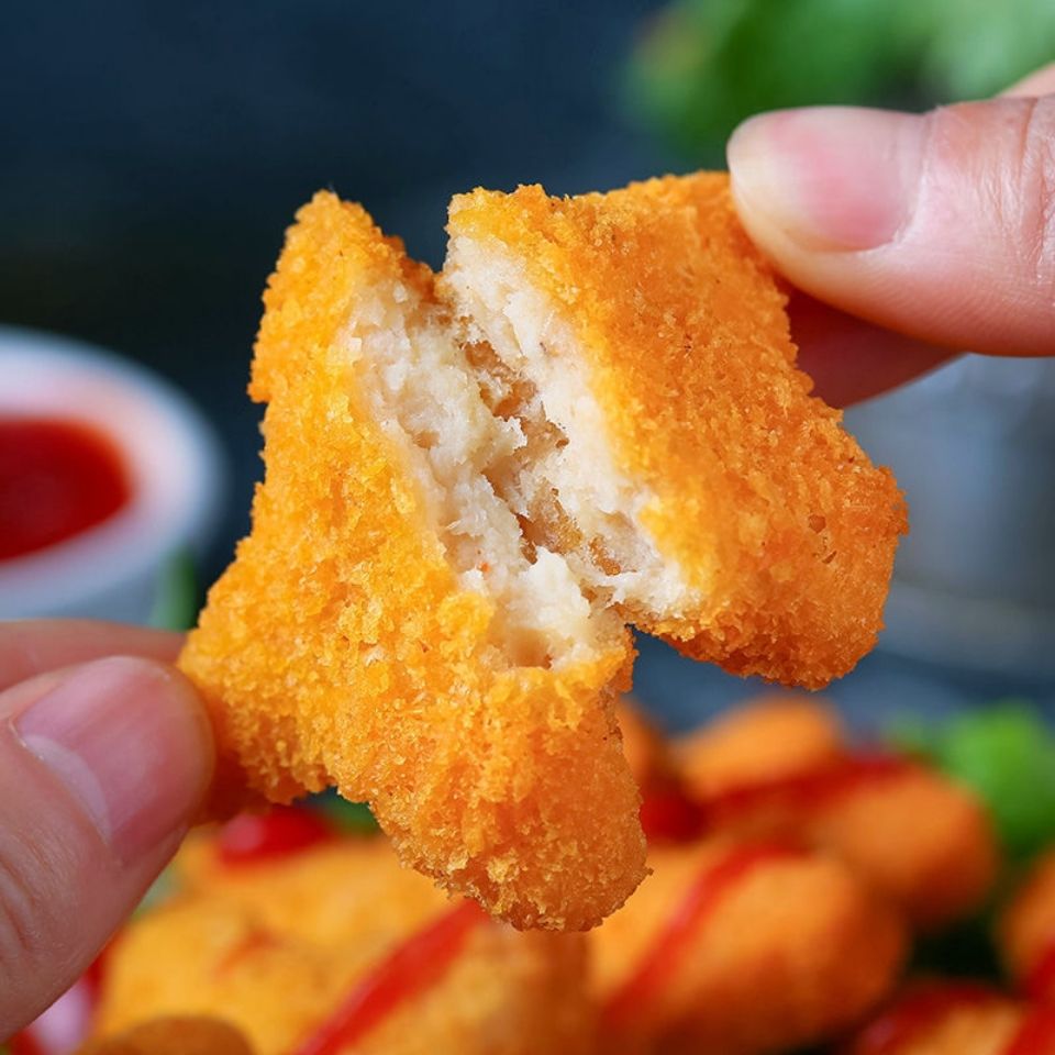 幸运星鸡块油炸休闲食材品鸡肉串小吃店速冷冻半成品鸡块量腹而食