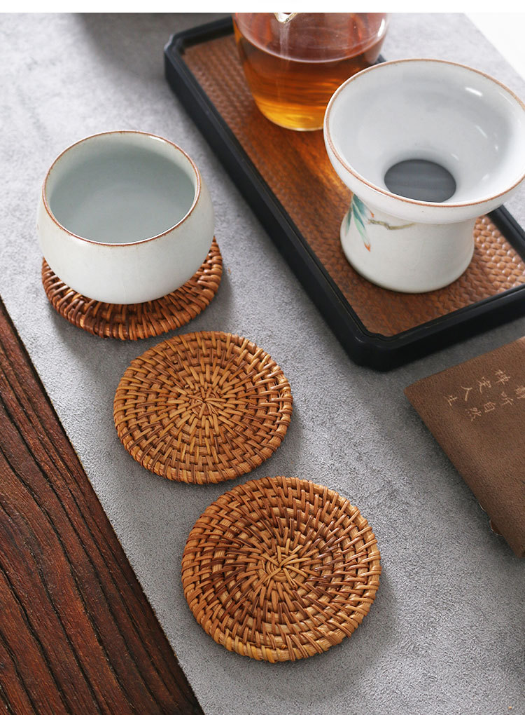 丝瓜藤编杯垫手工餐桌隔热垫创意碗垫防烫垫丝瓜垫功