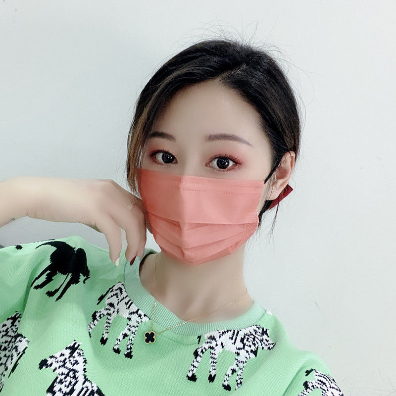 成人防护口罩轻薄透气2021新款同款莫兰迪色口罩少女大人面罩非独立装