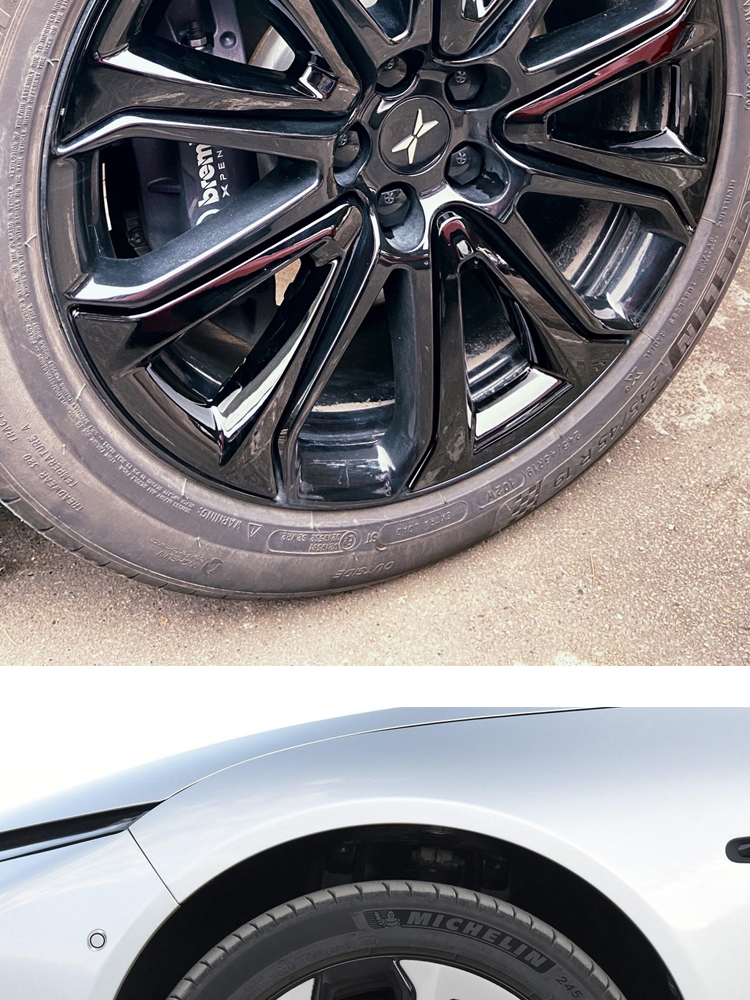 202122款小鹏p7轮毂盖专用于19寸轮毂黑化改装鹏翼版改色装饰保护罩