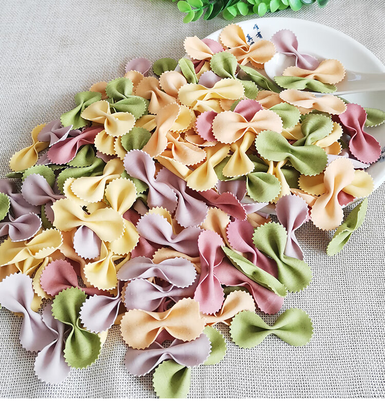 蝴蝶面儿童五彩面片大人吃的果蔬彩色蔬菜面条一箱7斤整箱大蔬菜蝴蝶