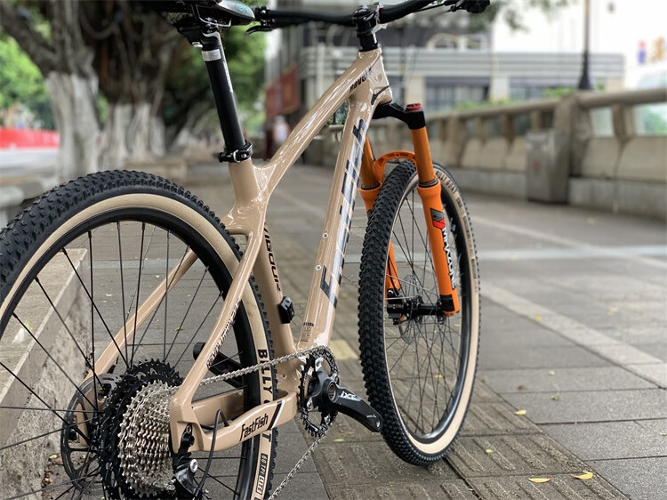 5寸fastfish碳纤维12速爬坡版山地车气叉油刹轻量自行车 蓝图12速140