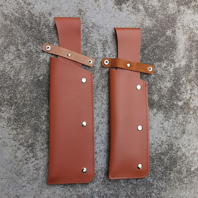 户外刀具真皮皮刀鞘随身便携挂套真皮皮套直刀刀套 升级pu皮套【图片