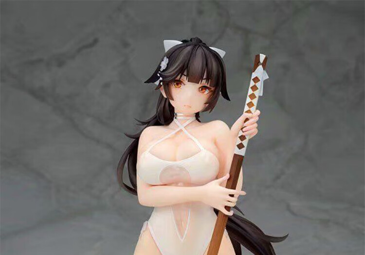 闪电速发 碧蓝航线高雄泳装跪姿沙滩狂想曲二次元美少女摆件模型 高雄