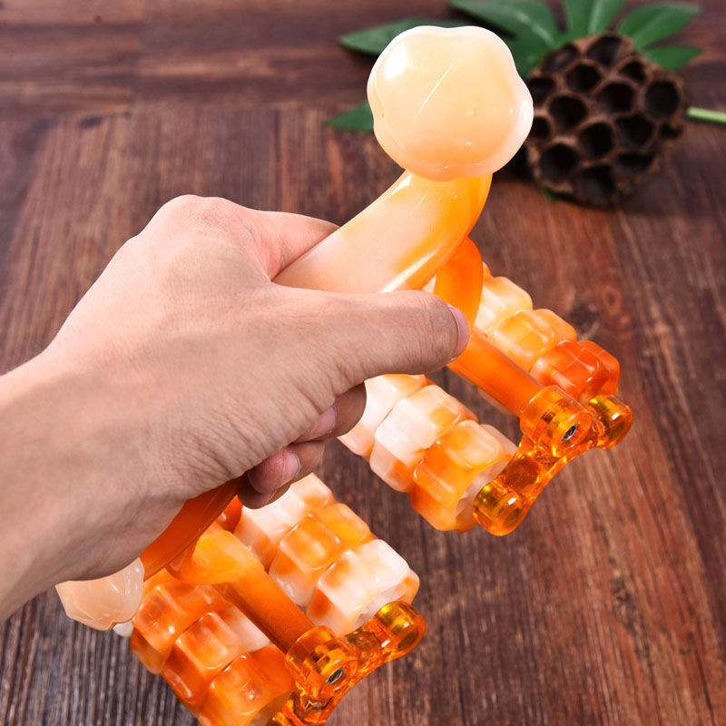 月球车滚轮按摩器背部腰部腿老人送礼十六轮手动玉如意全身搓经络运动