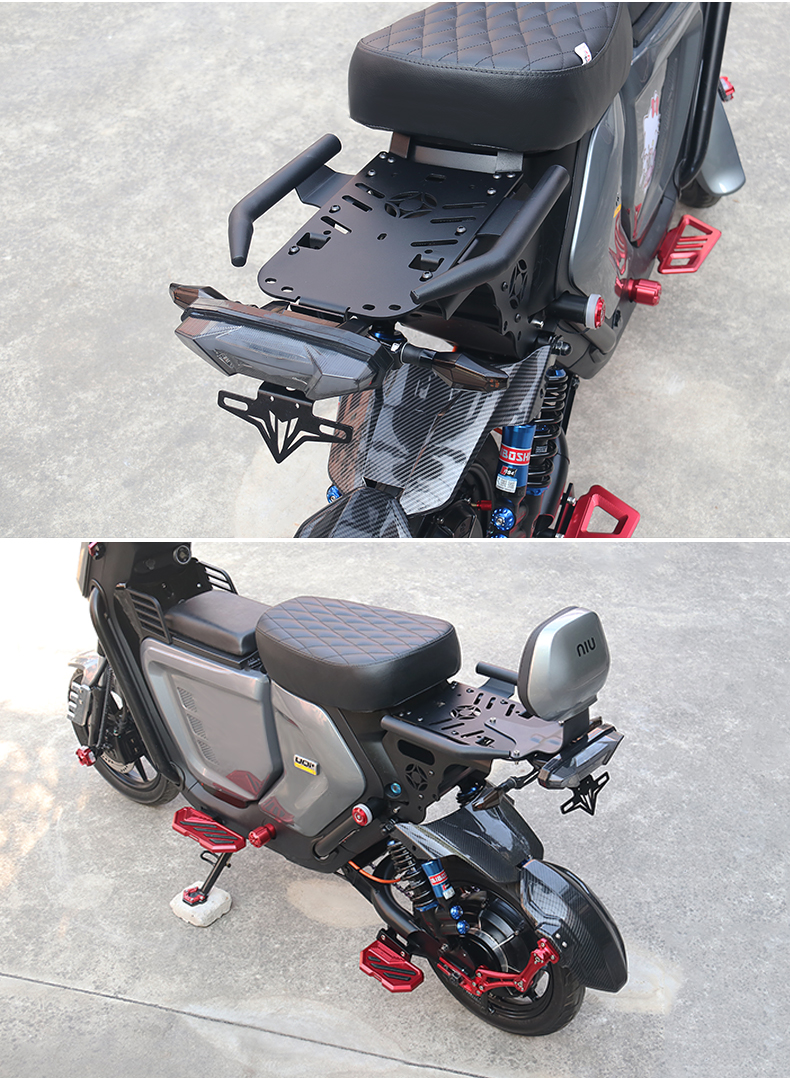 sr电动车uqi /u b长短扩展靠背尾箱后座坐垫支架改装配件 小牛通用后