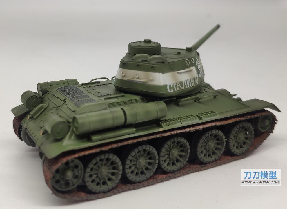 t34坦克模型成品 1:72苏联t34-85二战t34坦克仿真成品静态摆件小号手