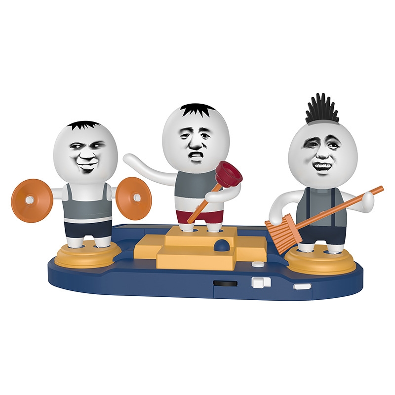 创意ar摇滚乐队车载摆件公仔挪车电话三只公仔摇滚沙雕表情包玩具