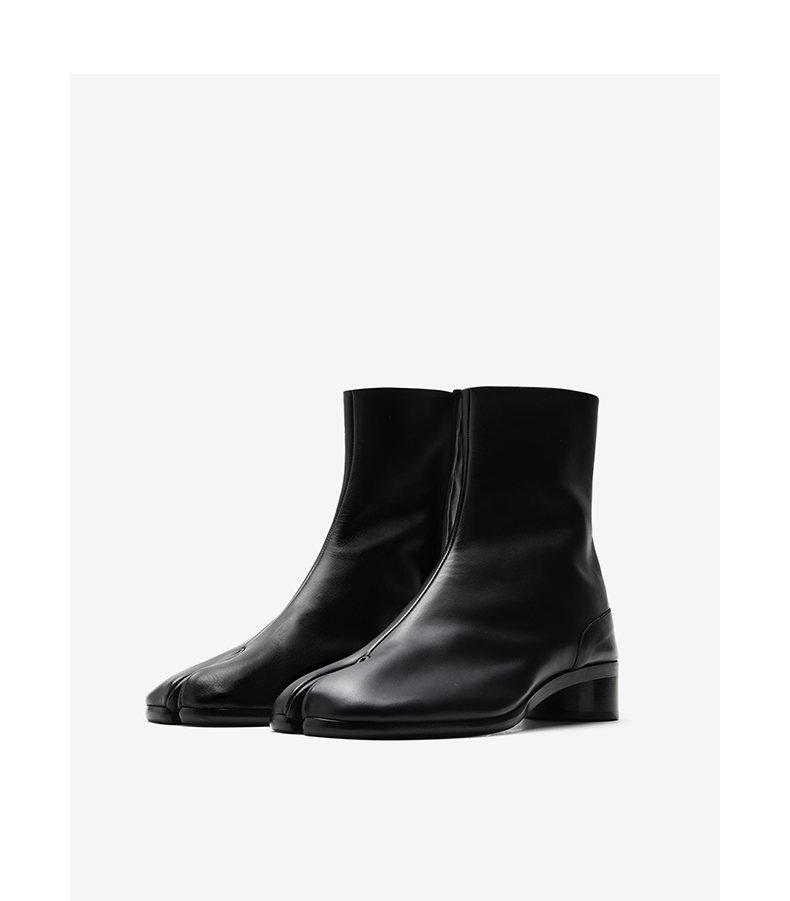 七夕礼物maisonmargiela马吉拉tabi分趾经典牛皮中筒靴子t8013黑色43