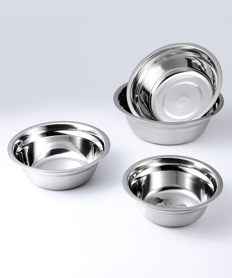 304不锈钢家用吃饭碗盛汤碗汤盆食品级食堂大号饭碗饭盆单层小碗 加厚