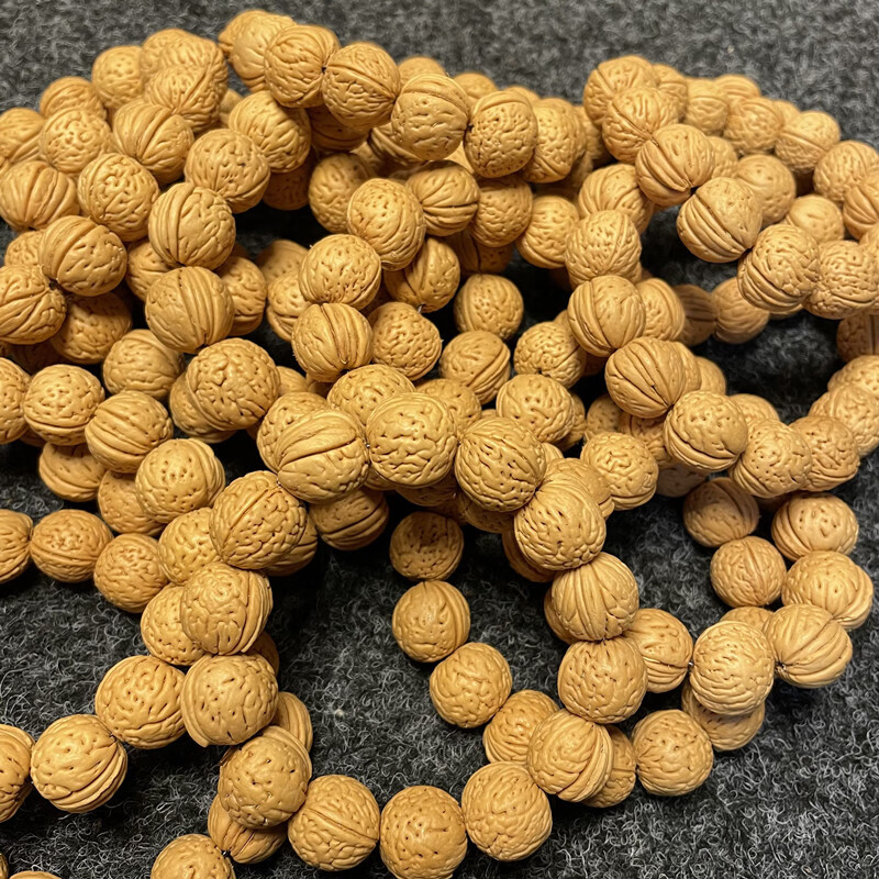 山核桃手串【全新升级】桃核手串野生正圆脑纹山核桃小桃胡矮桩蚂蚁纹