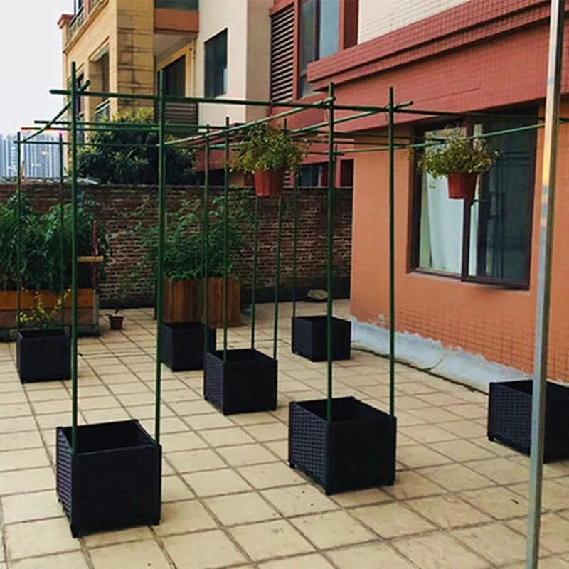 爬不锈钢架庭院葡萄架爬不锈钢杆架百香果黄瓜丝瓜线莲攀爬架花支架联