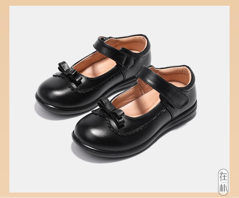 演出皮鞋女童中大童小学生黑色演出皮鞋小女孩校园礼服公主鞋校服皮鞋