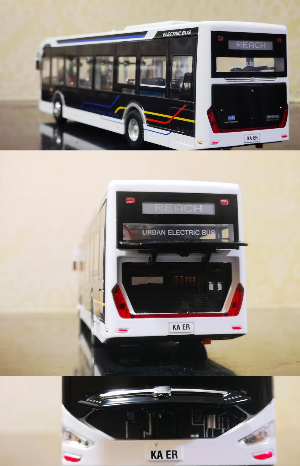 上海双层公交车模型1:43安凯客车观光巴士合金定制男孩儿童玩具大巴