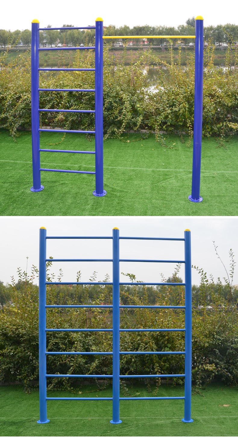 小区公园广场老人户外引体向上高低杠健身 高低单杠(60管径)【图片