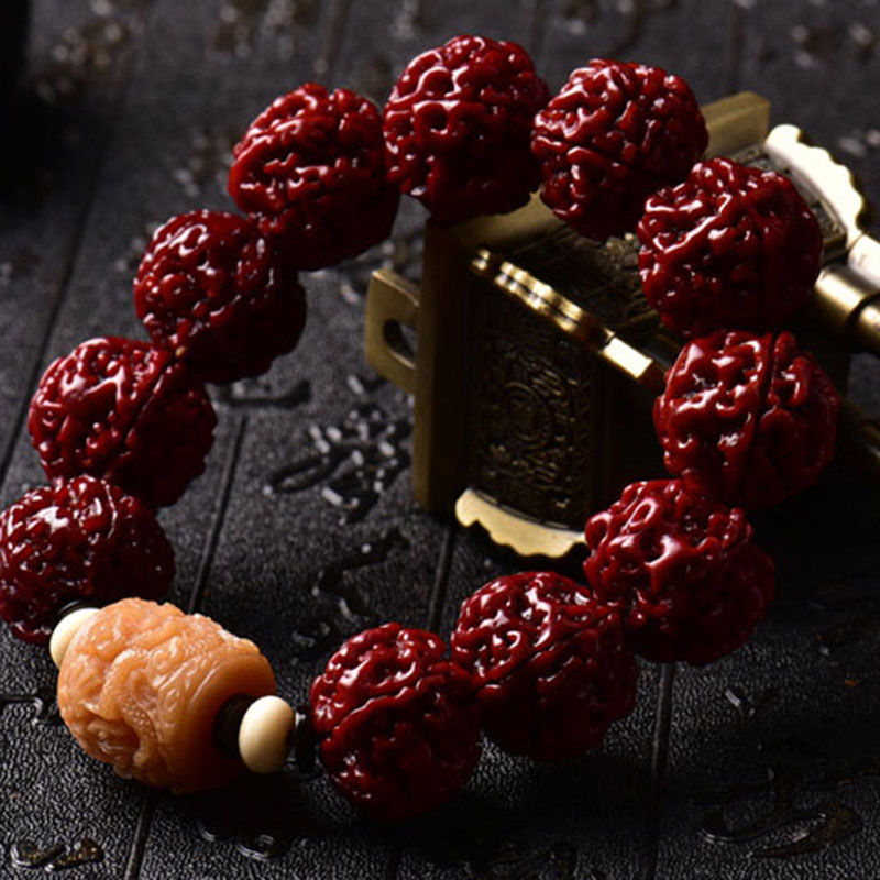 尼泊尔五六瓣20mm金刚菩提机刷包浆大金刚菩提子文玩佛珠手串念珠