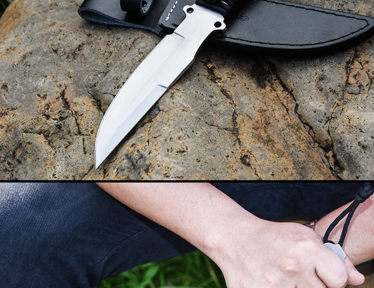 精选俄罗斯煅小刀氚气刀随身户外高硬度防身直刀生存军刀特战刀具