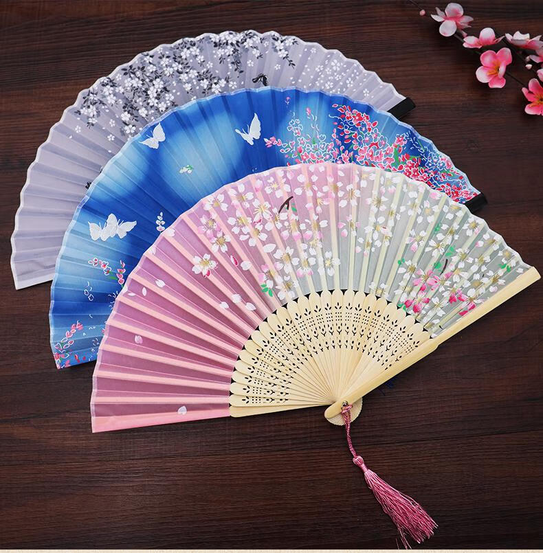 扇子夏天女生折扇古装舞蹈十二星座汉服可爱儿童夏天扇子中国风随身