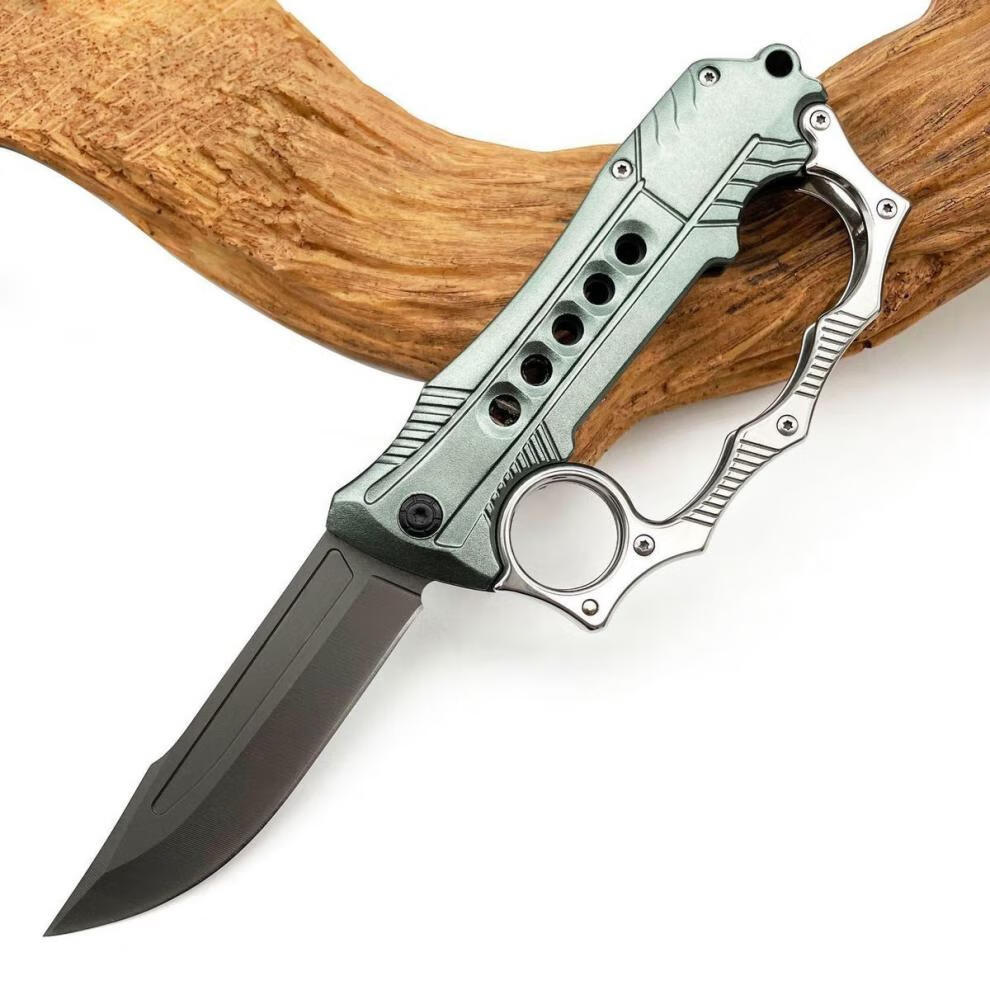 匕手 指虎带刀家用不锈钢水果刀高硬度户外野营求生折