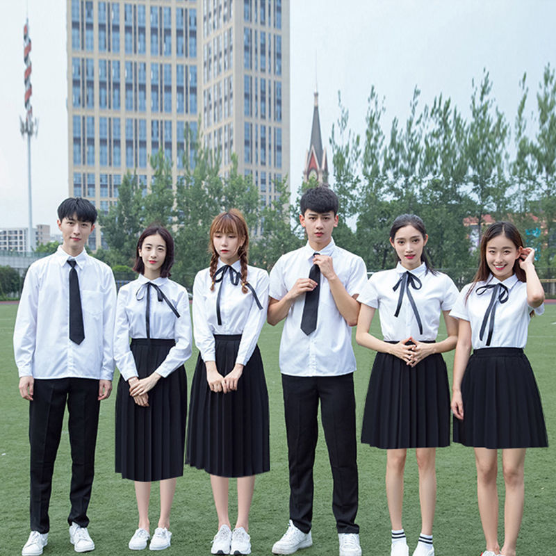 duckkids同款韩版学院风夏季学生校服班服套装初高中毕业校园风学生装