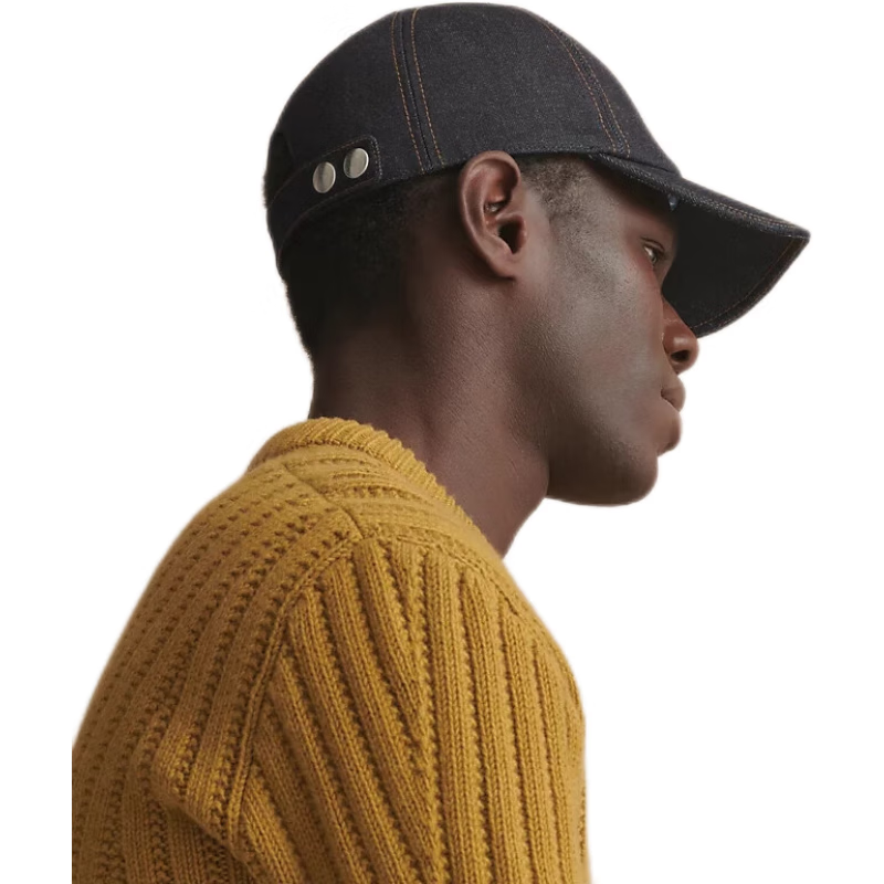 爱马仕(hermes)防水羊绒潮流款男士鸭舌帽渔夫帽遮阳帽棒球帽 黑色 60