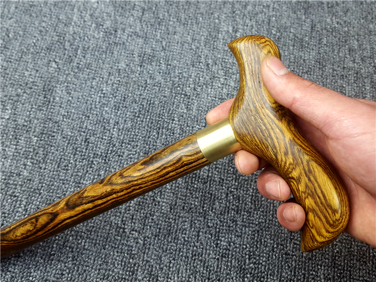 鱼跃(yuwell)同款实木老人拐杖木质手杖黄金檀木文明棍绅士拐棍龙头