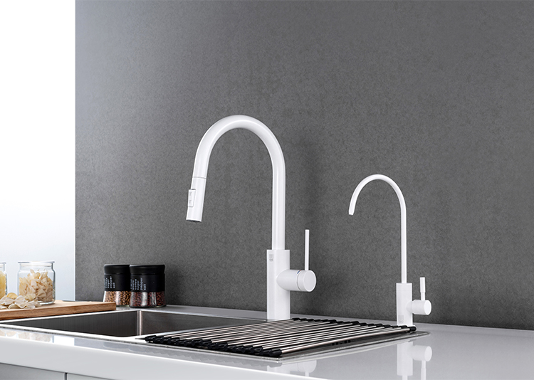 德国kshd水龙头哑光白厨房304不锈钢净水龙头水槽洗菜盆直饮可旋转