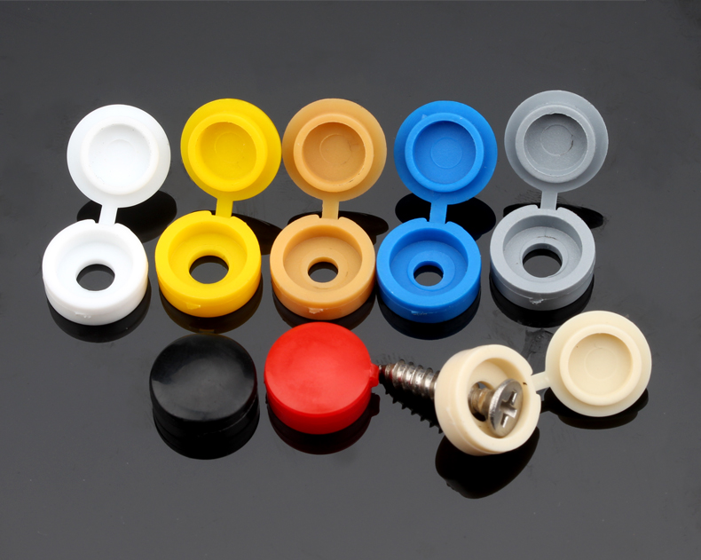 加厚螺钉装饰盖帽子自攻钉保护孔塞家具盖帽塑料连体螺丝盖帽m4m5 m4