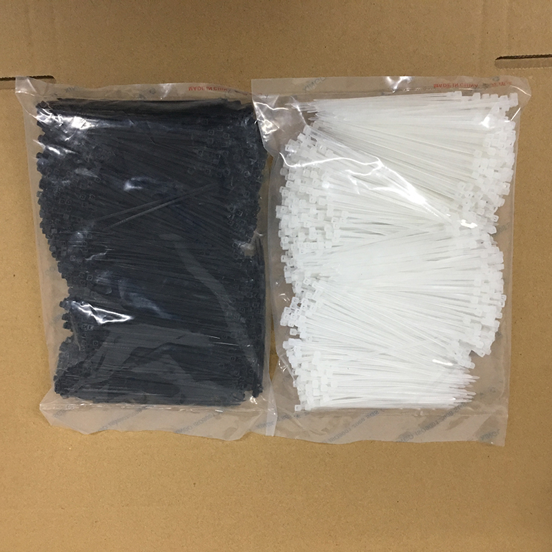 新光 扎带3*100mm自锁式塑料尼龙扎带 足数1000条3x100塑料扎带 黑色