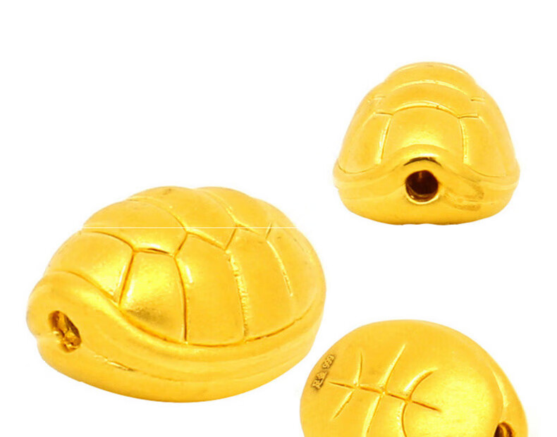 3d硬金 富贵小龟壳转运珠足金戒指 闺蜜 富甲龟壳路路通编织黄金指环