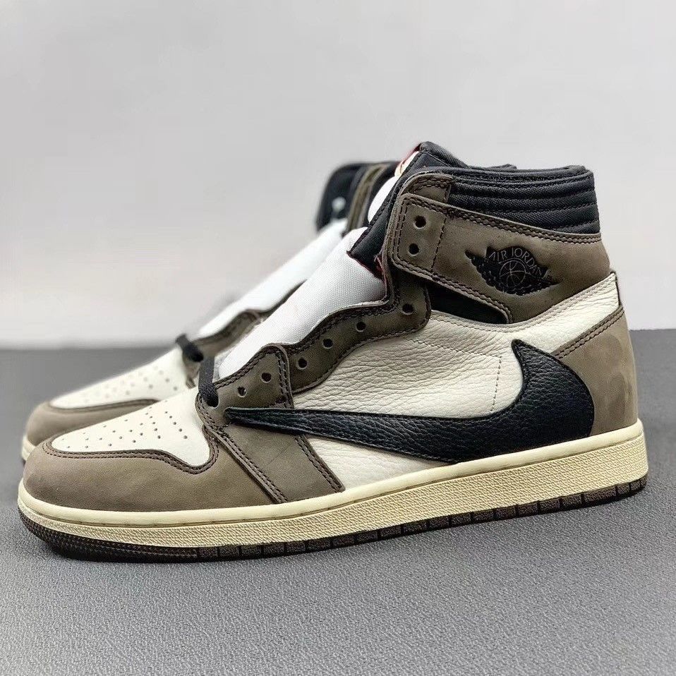 【官方自营旗舰】莆田aj1高帮倒勾鬼脸篮球鞋ts联名倒钩aj1男女鞋运动