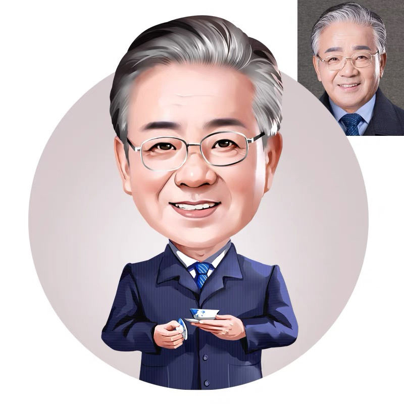 q版手绘写实漫画头像设计定制真人职业照片转卡通夸张肖像情侣全家福