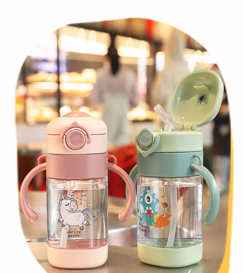 贝亲(pigeon)宝宝水杯夏季水壶儿童喝水杯子带吸管手柄幼儿园外出便携