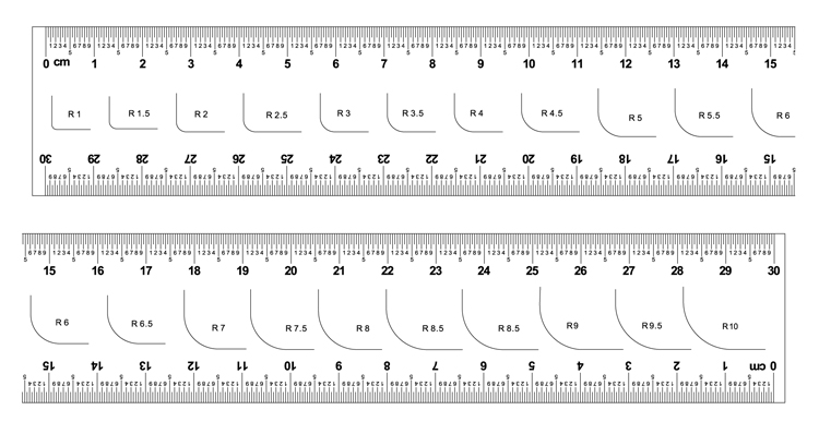 定制菲林尺 软尺 透明尺 两边刻度 小刻度为0.1mm覆膜 3米覆膜