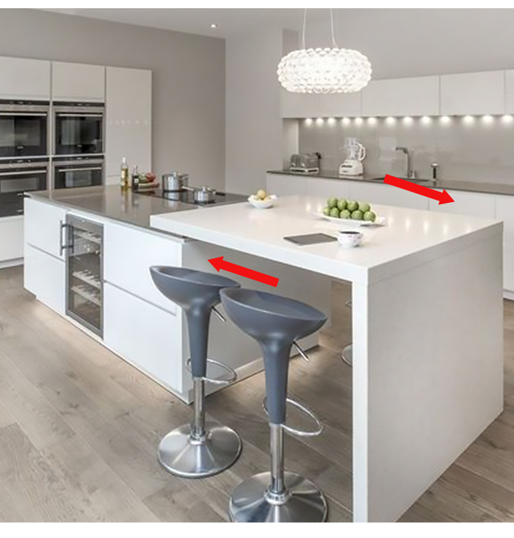 岛台餐桌一体岛台餐桌一体可伸缩厨房吧台餐厅成品高端多功能小户型导