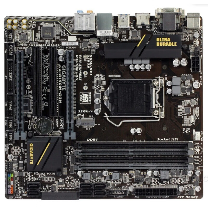 定制库存gigabyte技嘉b150md3h台式机1151电脑主板支持ddr4内存