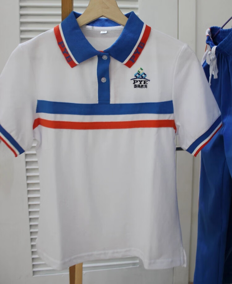 广州市番禺区高中校服中学生校服2022公办公立初中男女生白蓝色运动