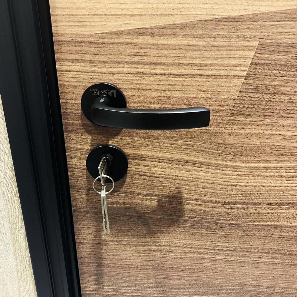 tata小木门锁具tata尼克锁具003型号黑色磁吸美式卧室室内房门锁实木