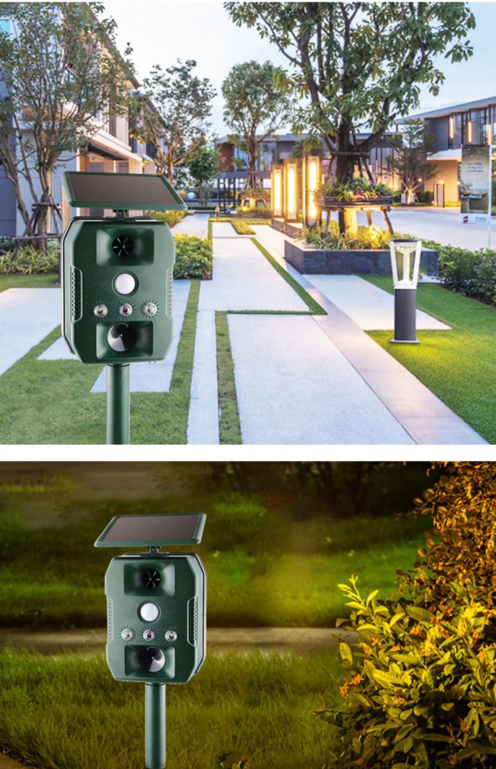 新款太阳能超声波驱鸟器大棚鱼塘果园养殖场户外专用吓鸟赶鸟驱鸟器3