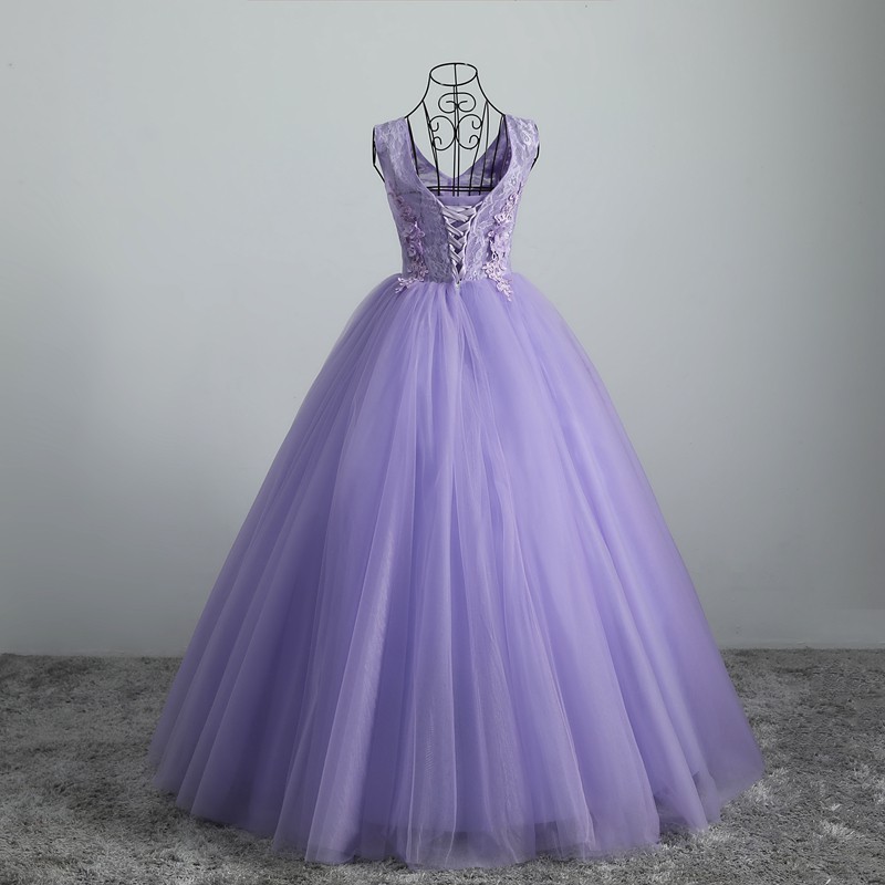 美声独唱演出礼服女紫色花朵露背新娘敬酒服晚宴年会主持人婚纱艺考