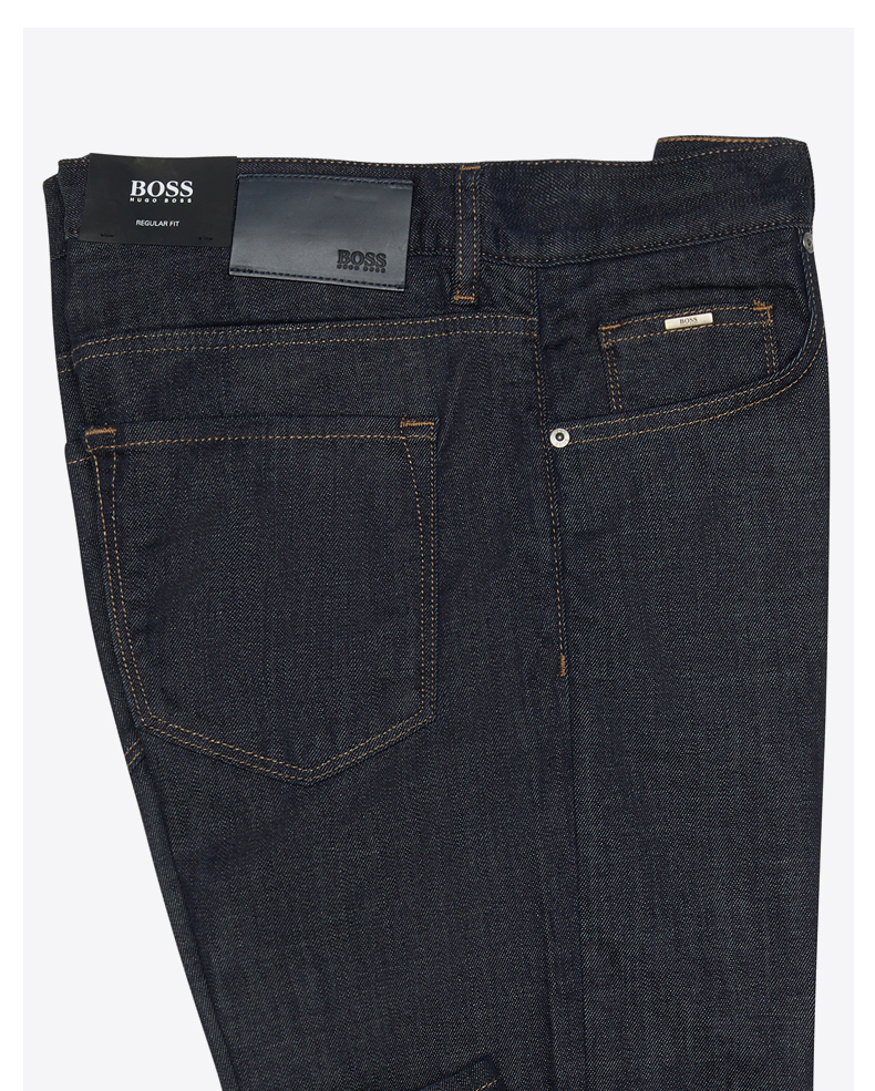 hugo boss雨果博斯男裤舒适薄款水洗棉质直筒复古长裤牛仔裤50270343