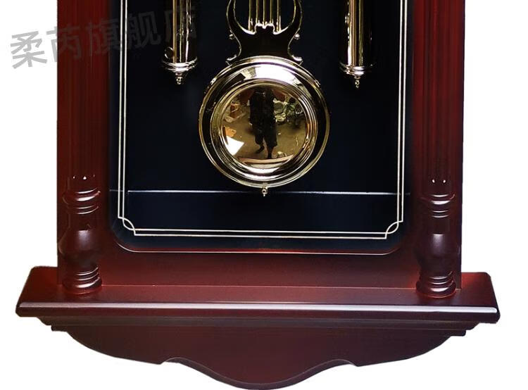 老式机械摇摆挂钟 老式敲点报时挂钟中式复古摇摆钟客厅家用静音欧式