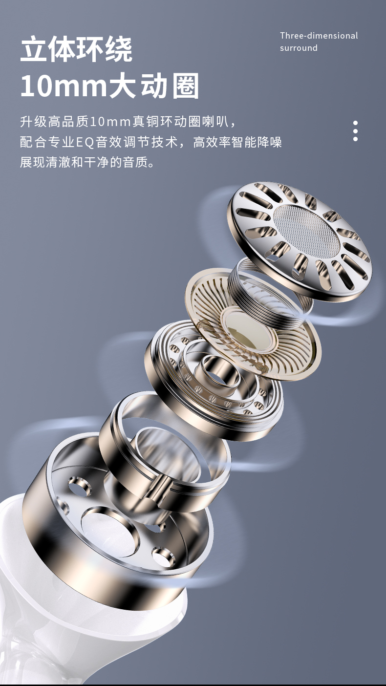 准新蓝牙无线耳机适用huawei华为p40p30手机mate40荣耀5050se女士nova