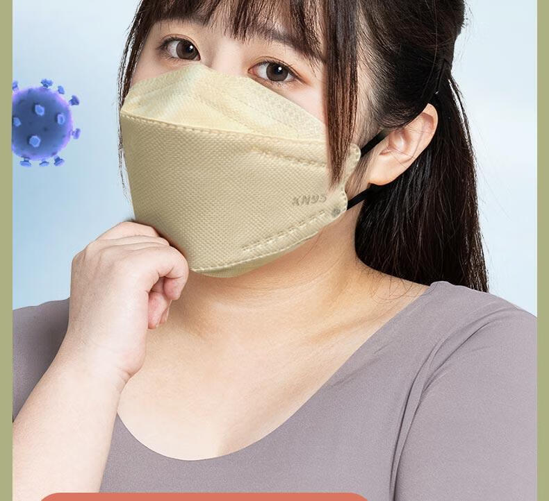 n95口罩加大不勒耳特大号n95大鱼型韩版立体大脸专用胖人口罩 【特大