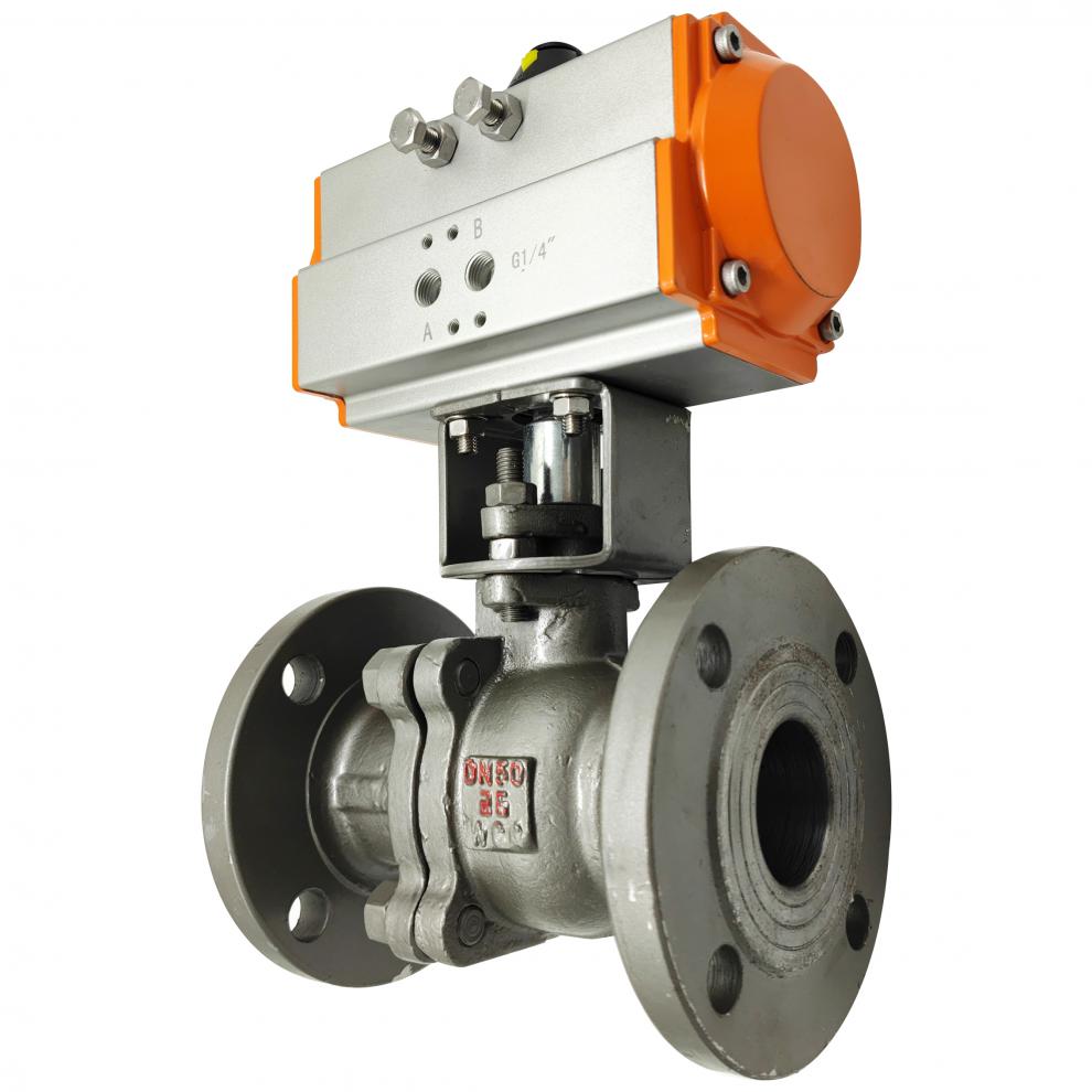 q641f-16c/p气动球阀铸钢不锈钢高温蒸汽切断阀气动法兰球阀dn50 dn15