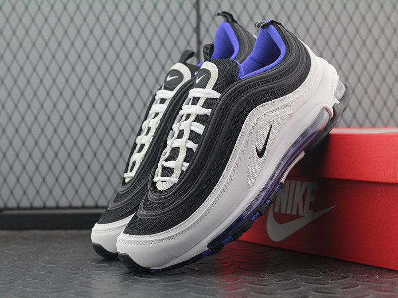 airmax97银子弹头3m反光运动鞋圣水男女全掌气垫跑步鞋 白黑 39【图片