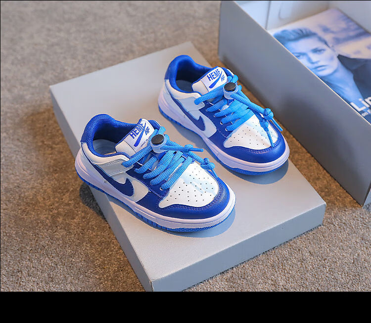 nike耐克aj儿童真皮太空人男童板鞋熊猫鞋女童休闲鞋低帮aj1潮空军