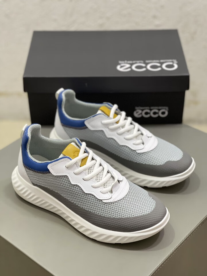 爱步(ecco)男鞋夏秋款透气网面运动休闲单鞋轻便舒适潮流撞色健步鞋
