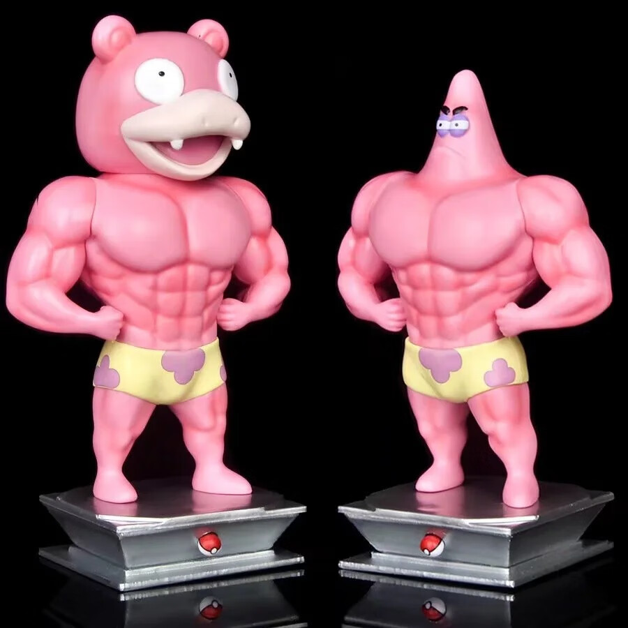 海绵宝宝好的朋友 呆呆兽 泳装 派大星 肌肉摆件公仔模型 派大星肌肉